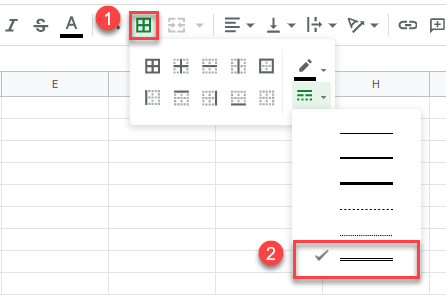 underline gs select border type