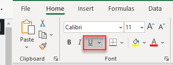 where is teh single accounting underline in excel where is teh single accounting underline in excel