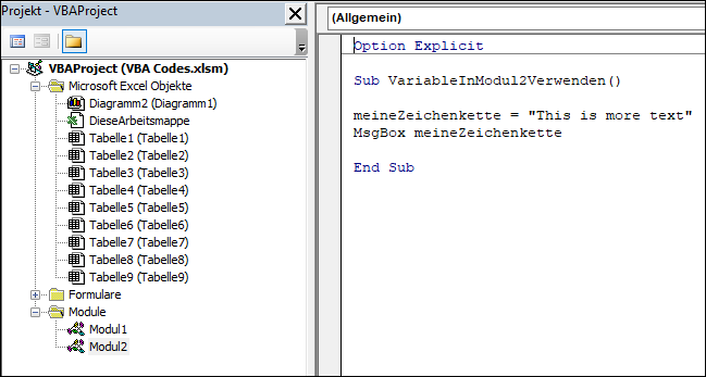 vba globale variable verwenden