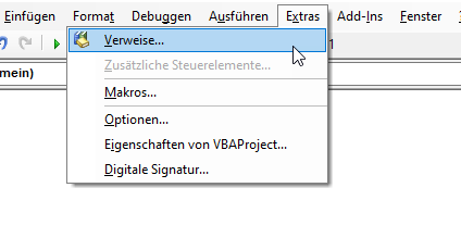 vba outlook verweis hinzufuegen