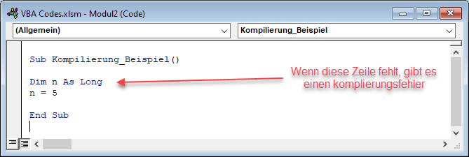 vba variable definieren