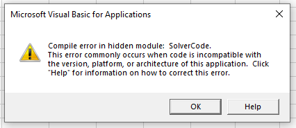 Fix Solver Error