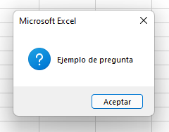 MsgBox Icono Pregunta