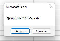 MsgBox OKCancel