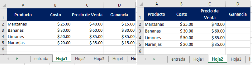 Pegar formulas y formatos numericos