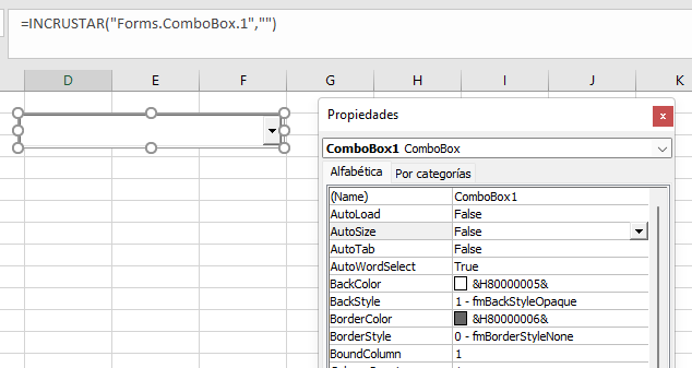 Propiedades Ccuadro Combinado