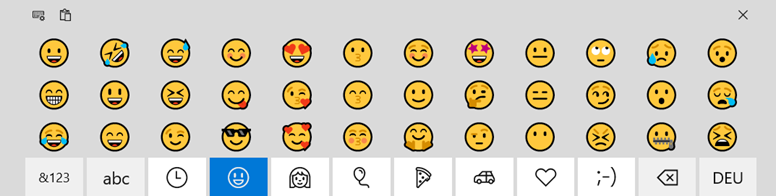 Symbole Tastatur Emojis