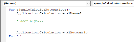 activar desactivar calculos automaticos