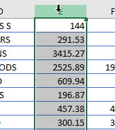 cond formating select column