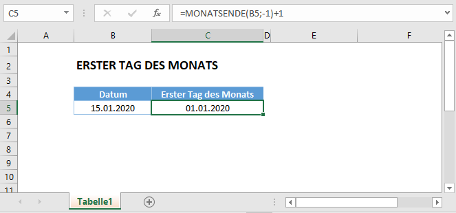 erster tag des monats