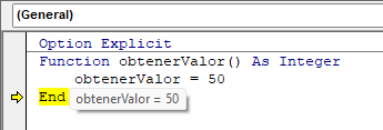 Función definida por usuario sin parametros