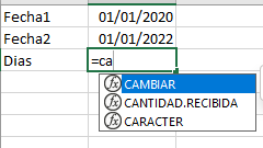 Funciones definidas desde excel privada