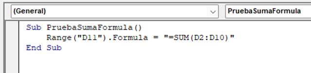 Suma formula