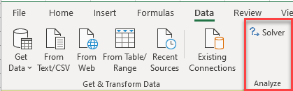 unload solver ribbon