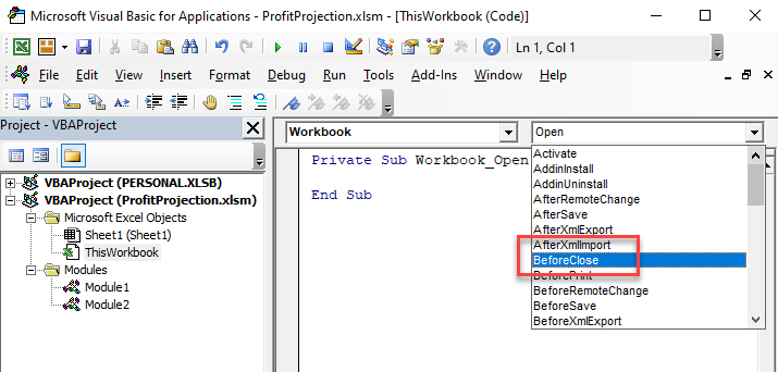 unload solver workbook close