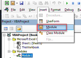 vba-error 400 menu insert module