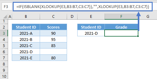 xlookup return blank not zero 03