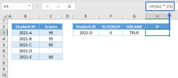 xlookup return blank not zero 07