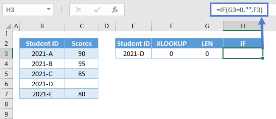 xlookup return blank not zero 11