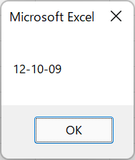 Medium Date Formatting in VBA 簡易な日付 表示形式