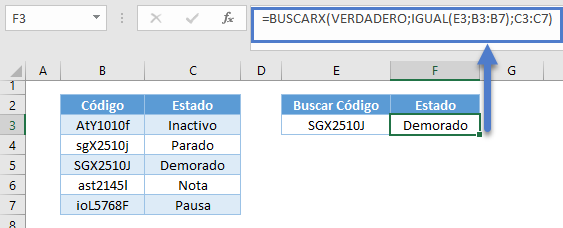 Buscarx coincidencia igual