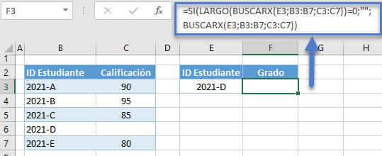 Buscarx comprobar largo