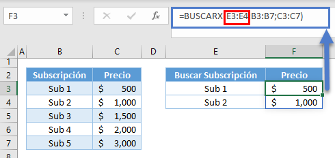Buscarx texto array