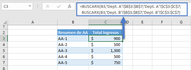 Buscarx varias hojas