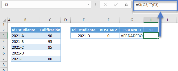 Comprobar si esblanco resultado