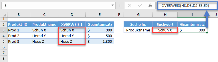 Doppelter xverweis dynamische spalten im nachschlage array detailliert