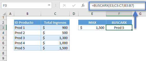 Función buscarx max desglose2