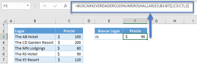 Funciones buscarx esnumero hallar