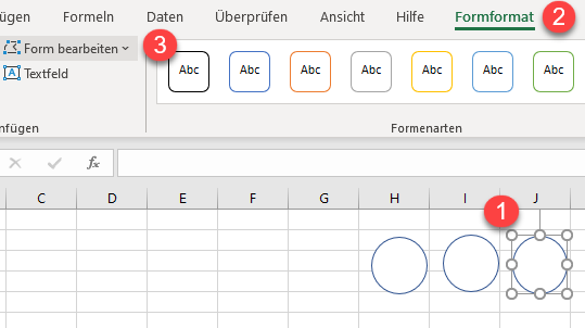 HarveyBälle Form bearbeiten