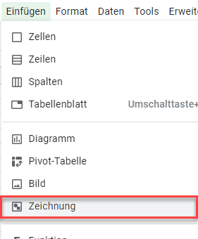 HarveyBälle google sheets FormEinfügen