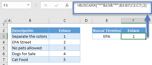 Problema coincidencia parcial buscarx