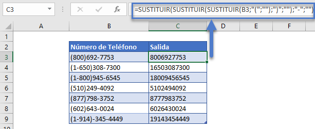 Sustituir más de un carácter