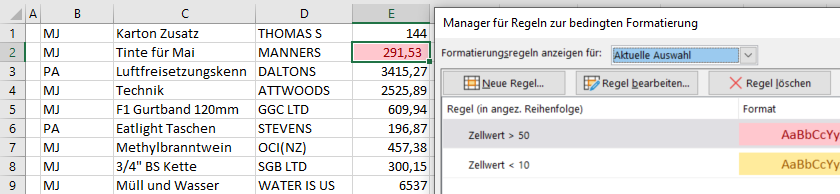 bed Format Regel Manager