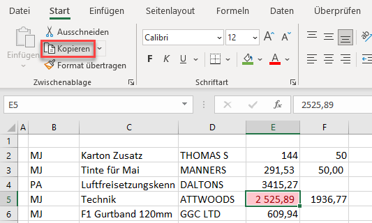 bedFormatierung Kopie