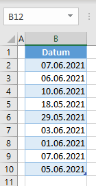 bedingte Formatierung Datum Grunddaten