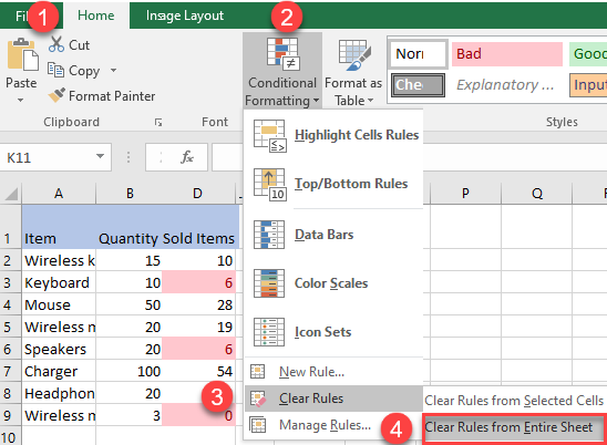 conditional formatting 45