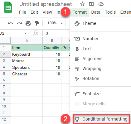 conditional formatting 47