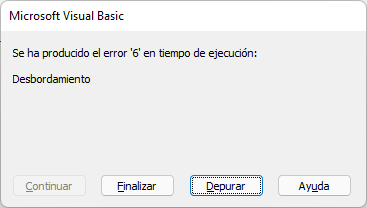 error de desbordamiento