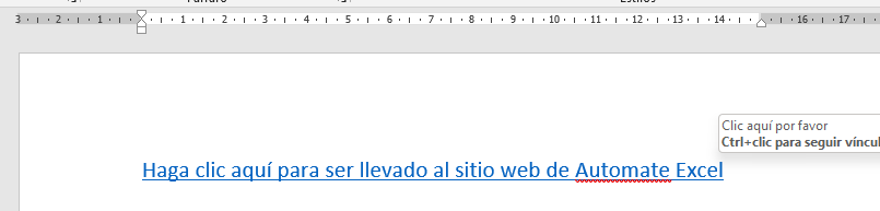 hipervinculo en word resultado