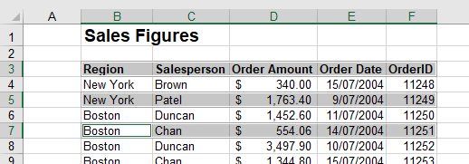 multiple selections copy rows
