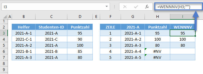 sverweis doppelte werte wennnv funktion