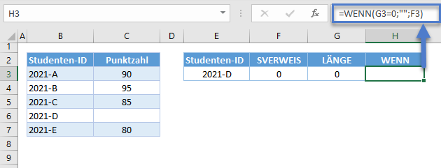 sverweis leerzeichen anstatt null google sheets