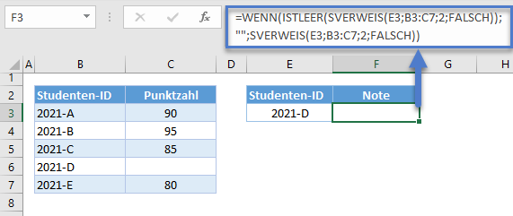 sverweis leerzeichen anstatt null zurueckgeben funktion wenn istleer