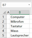 teile Text Zelle in mehrere Reihen fertig