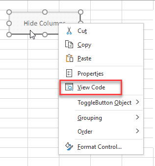 toggle button view code