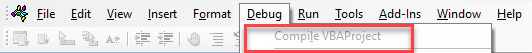 vba ambiguous compiled